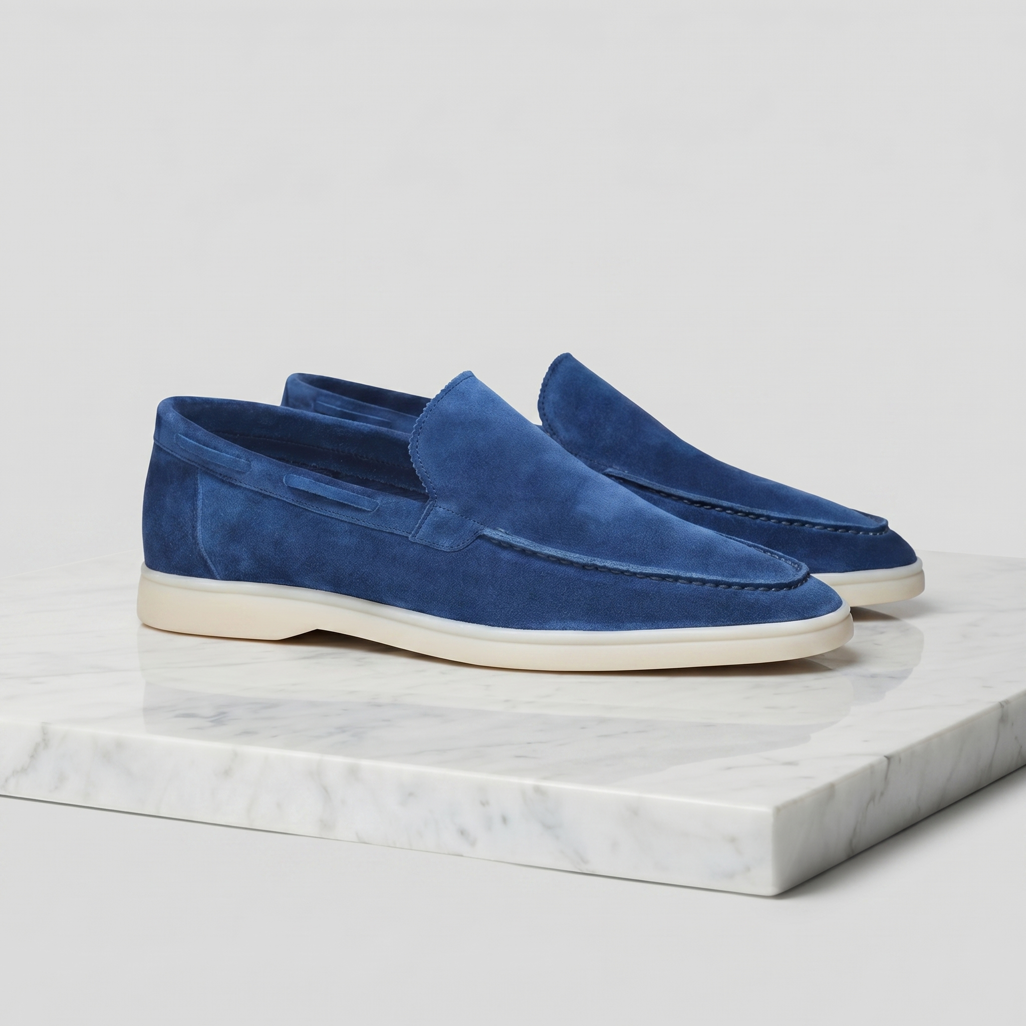 Elegante Herre Loafers i Ruskind - Klassisk & Alsidig Stil - Oceaanblauw - men loafers - {{ product_tags }