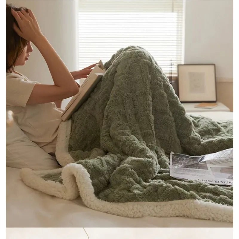 Tykt Lammeuld Vintertæppe - Ultravarmt Plaid - - Home Decor - {{ product_tags }