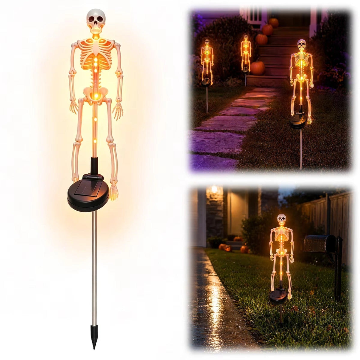 Solcelle-skelet Havespyd Lys - LED Halloween Havedekoration - - Halloween Decor - {{ product_tags }