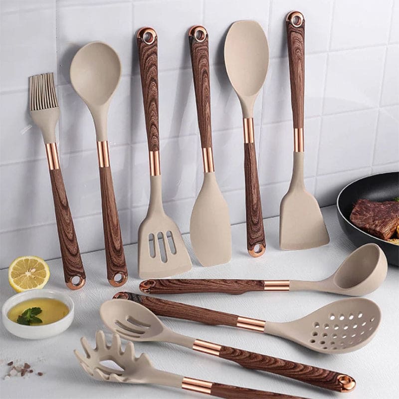 Sæt med 10 køkkenredskaber | Silikone af høj kvalitet - Carine - - house & garden - {{ product_tags }