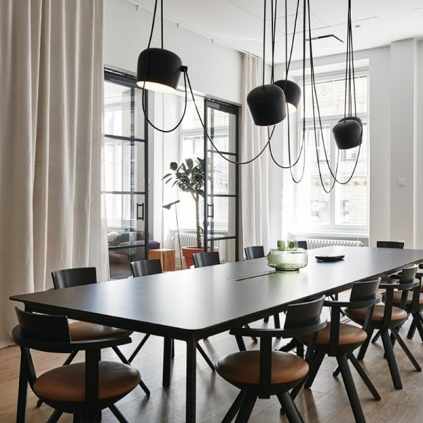 Vera | Hängende Loftlampe Moderne Elegant - Sort-Hvid Design med E27-Fassung, LED-kompatibel