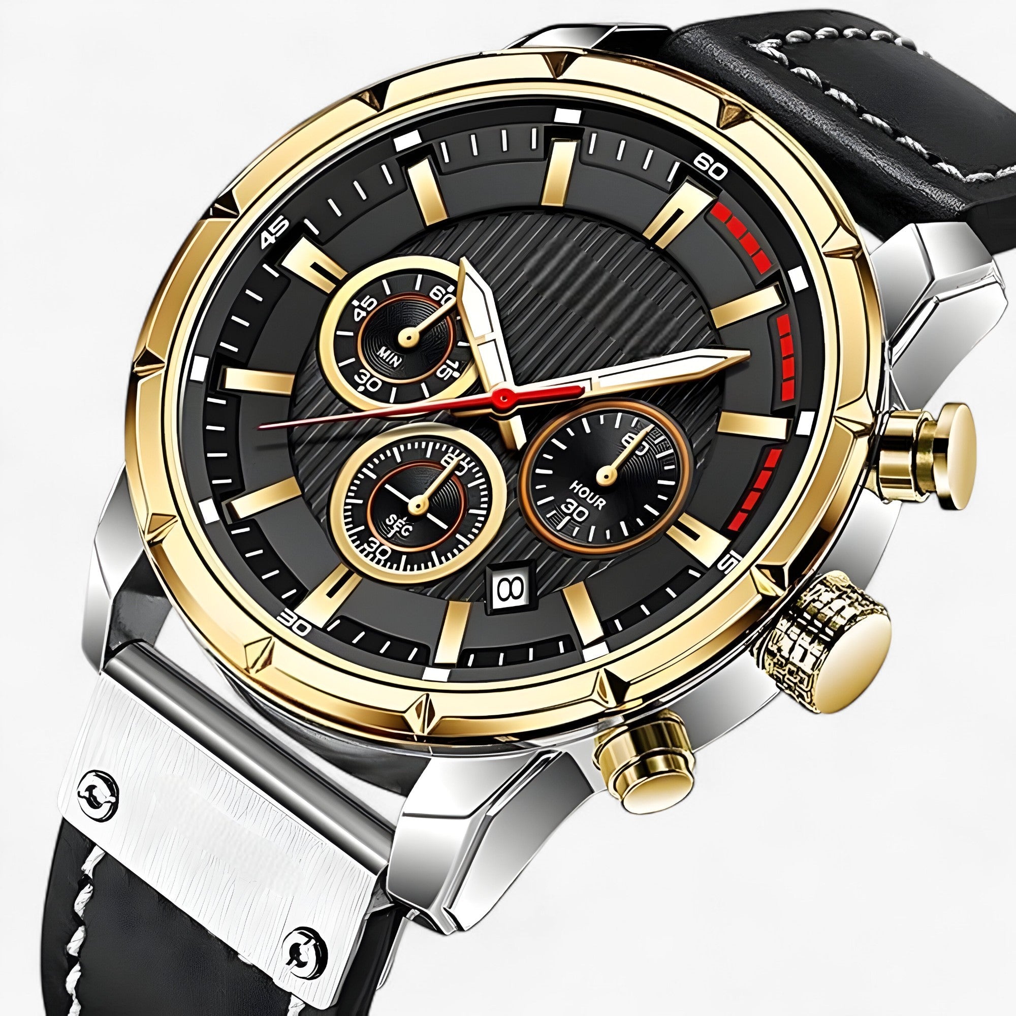 DOM Titan | Herreur til mænd - Robust stil med integreret lys - - watches - {{ product_tags }