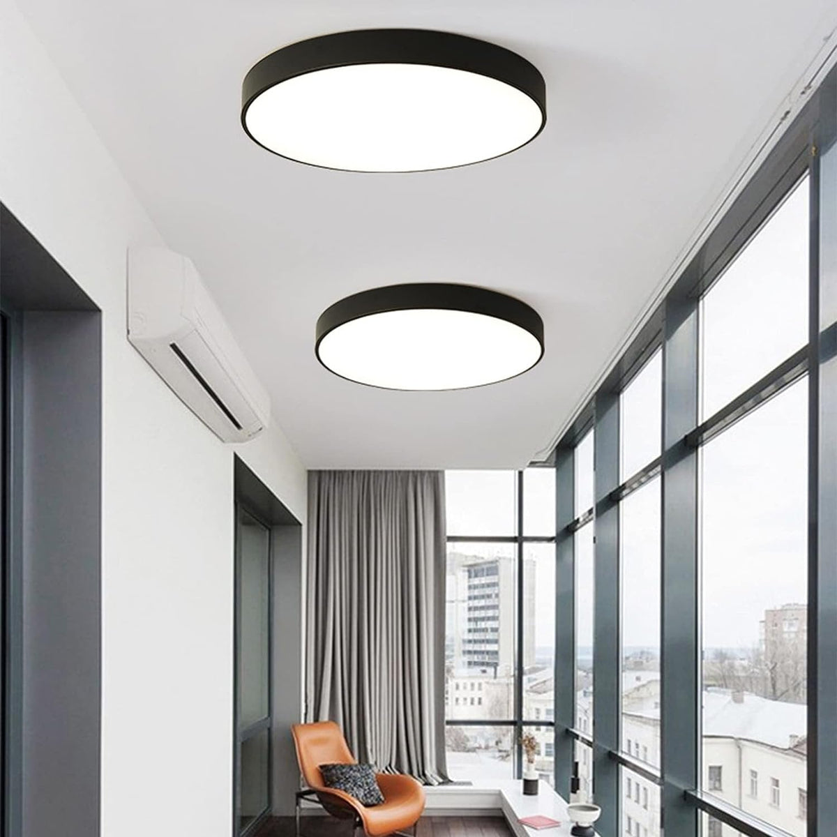 Moderne Rund LED Loftslampe Flad Disk