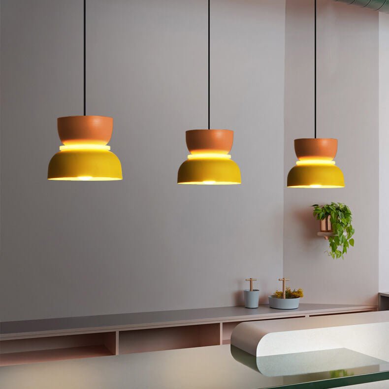 Nordisk Metal LED Pendellampe Makron Lagdelt Skærm