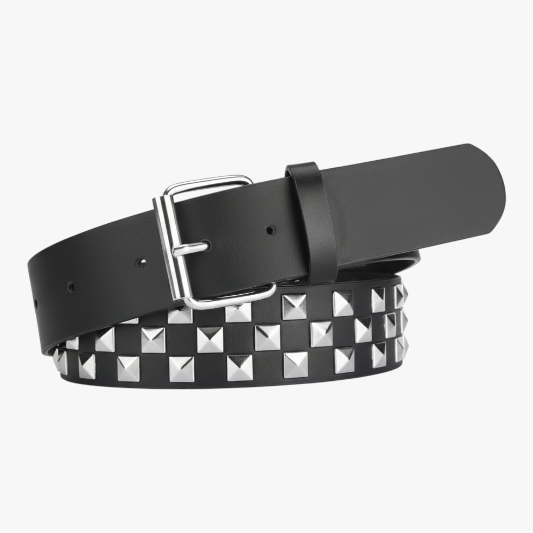 Blaire | Punk-bælte med nitter og strækbar pasform - Hvid - Blaire | Punk-bælte med nitter og strækbar pasform - €25 - {{ product_tags }