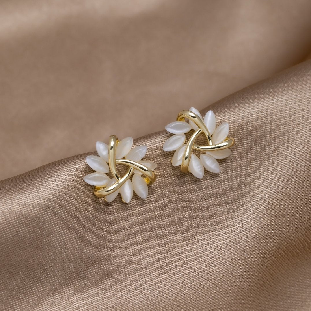 Gyldne opal-øreringe - - other - {{ product_tags }