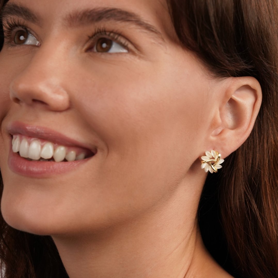 Gyldne opal-øreringe - - other - {{ product_tags }