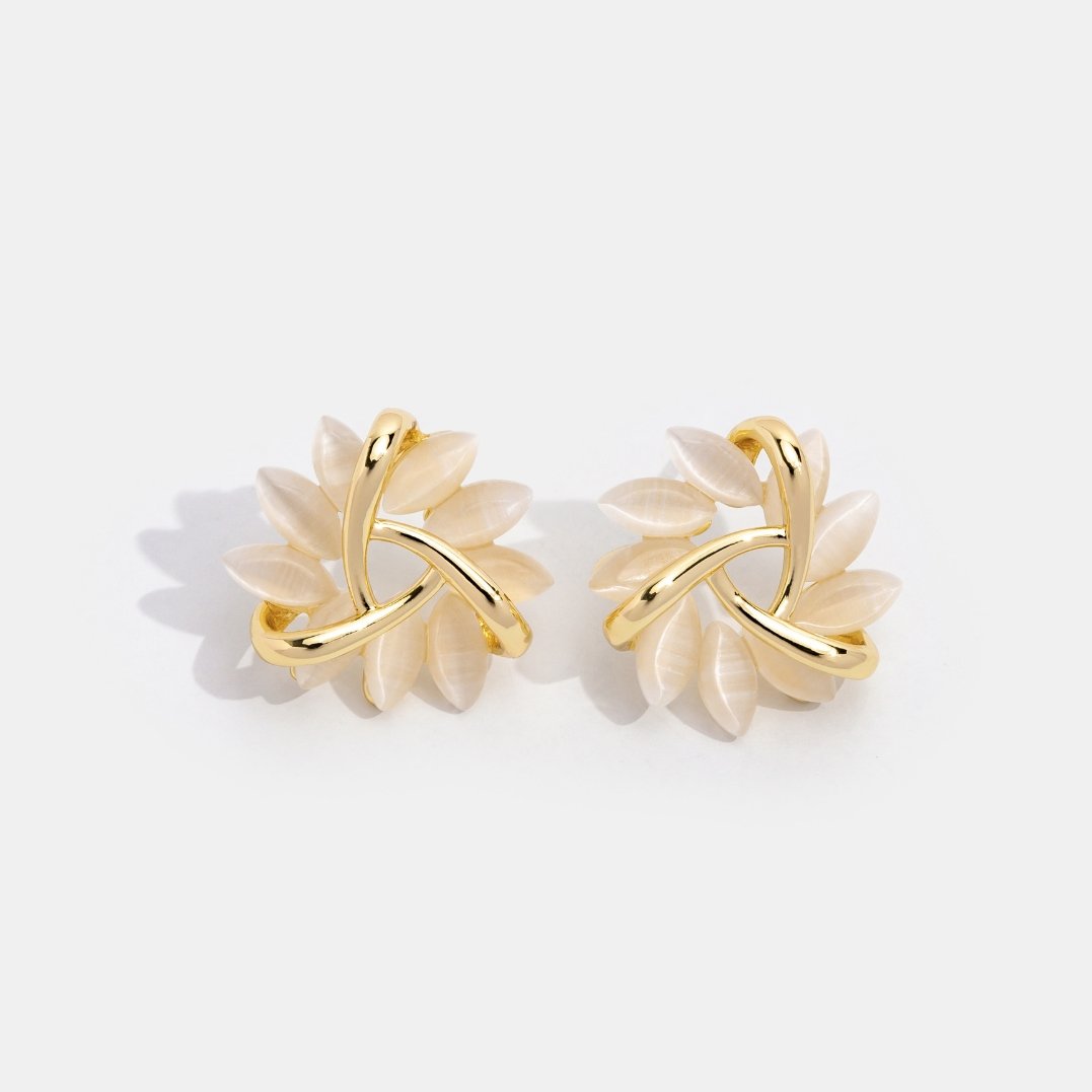 Gyldne opal-øreringe - - other - {{ product_tags }