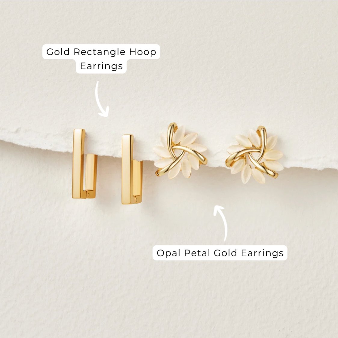 Gyldne opal-øreringe - - other - {{ product_tags }