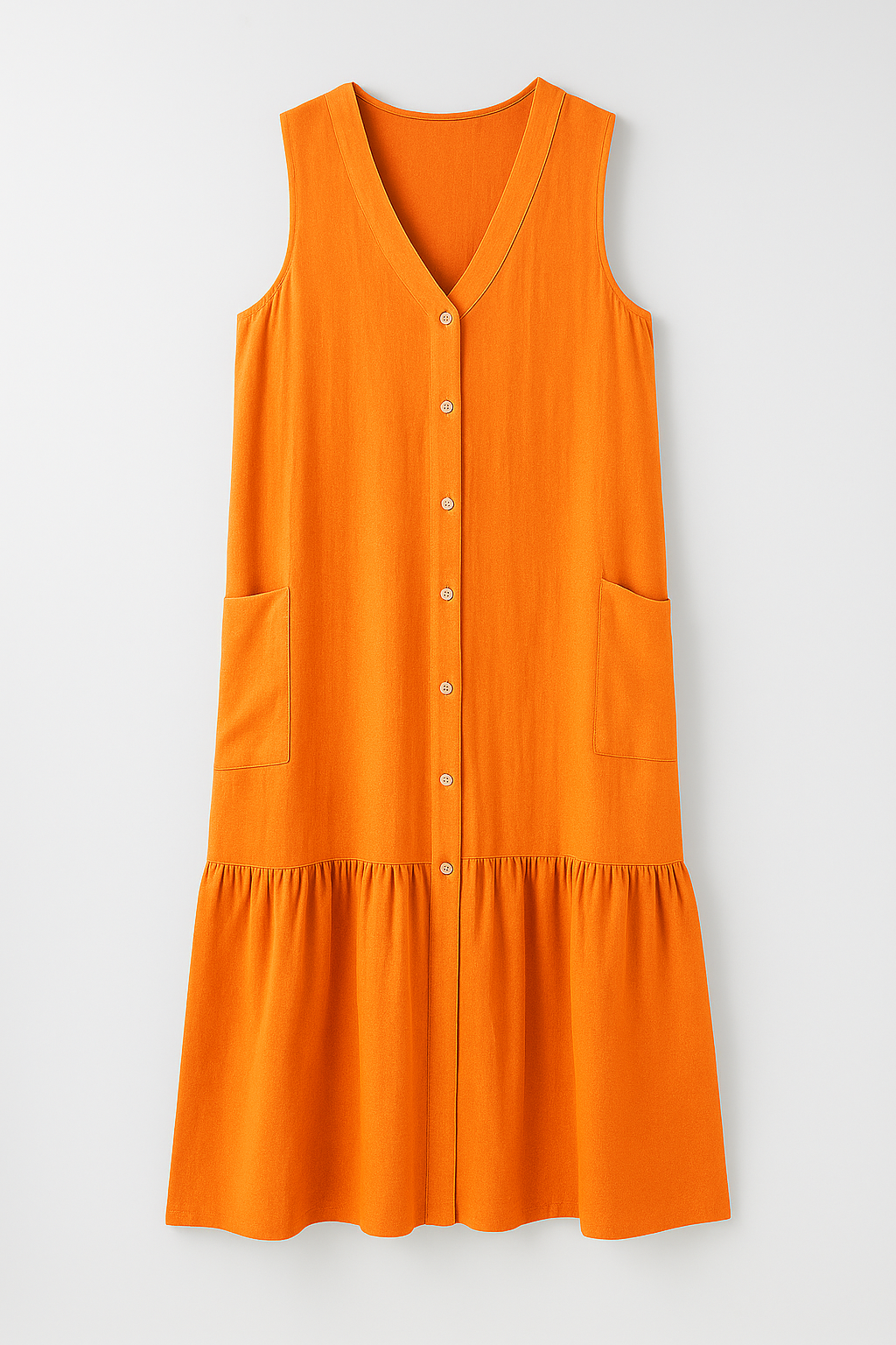 Royce | Flydende ærmeløst strandkjole - Orange - Royce | Flydende ærmeløst strandkjole - €25 - {{ product_tags }