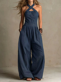 Bianca | Elegant jumpsuit med crossover halsudskæring