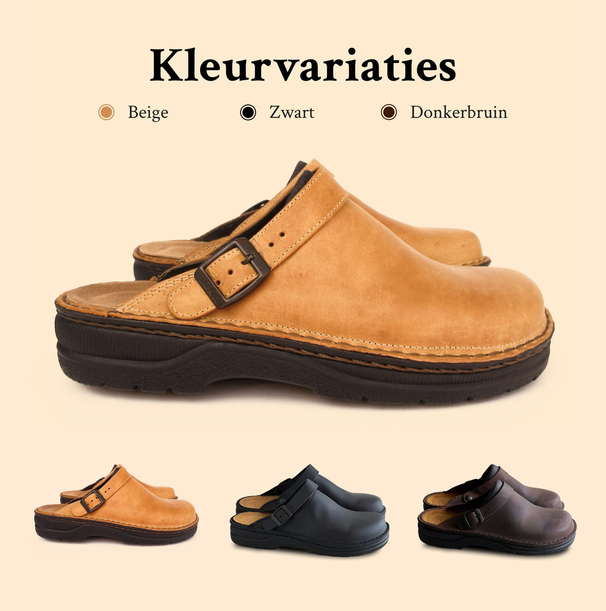 Herre Ortopaediske Laedertoefler - - Slippers - {{ product_tags }