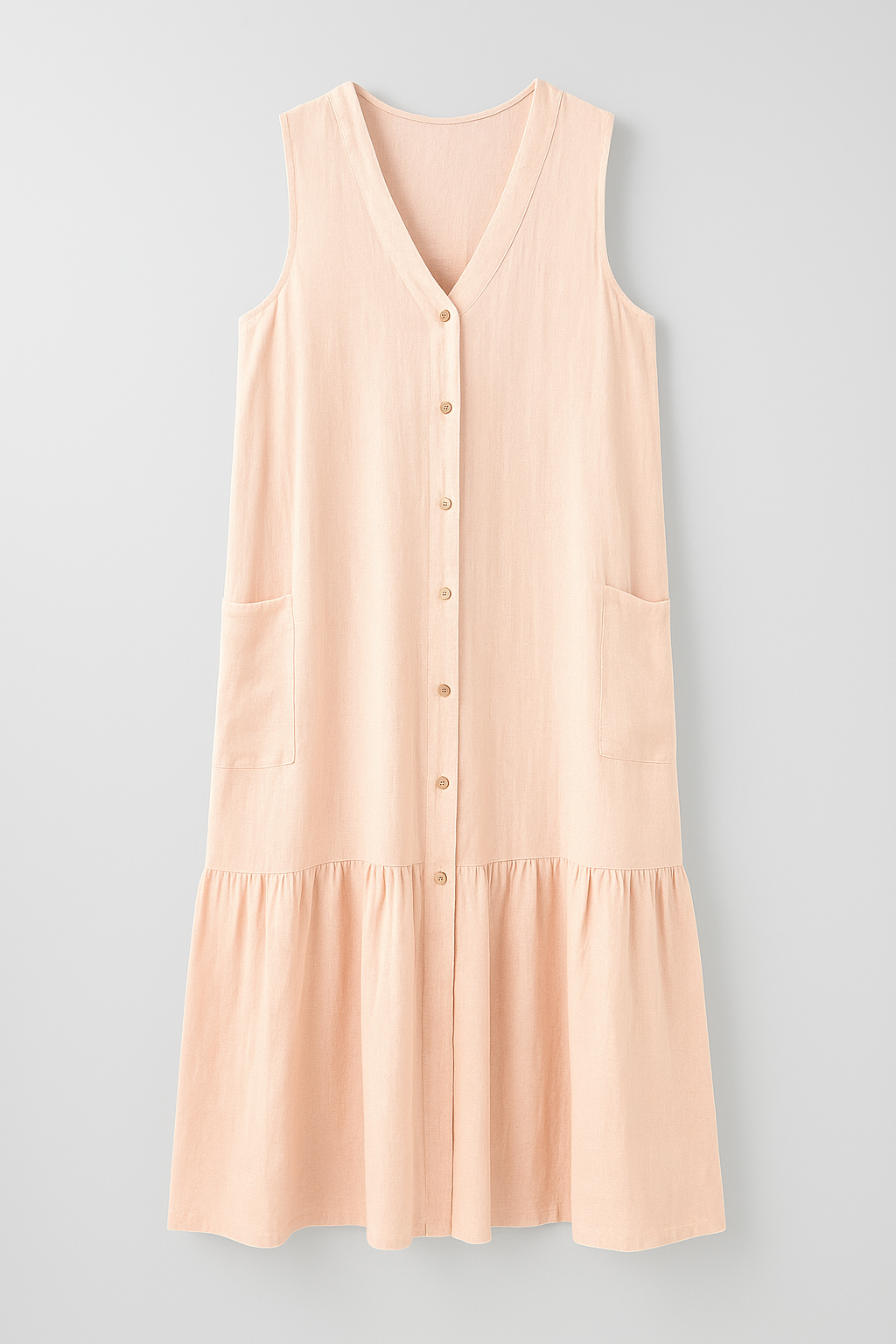 Royce | Flydende ærmeløst strandkjole - Rosa - Royce | Flydende ærmeløst strandkjole - €25 - {{ product_tags }