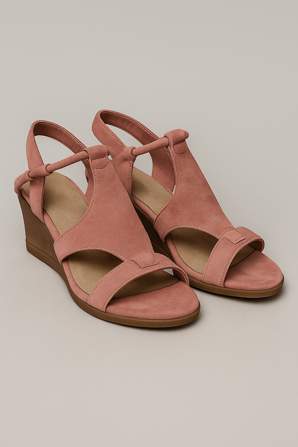 Fern | Kilepantoletter med anklerem - Lyserød - Fern | Kilepantoletter med anklerem - €25 - {{ product_tags }
