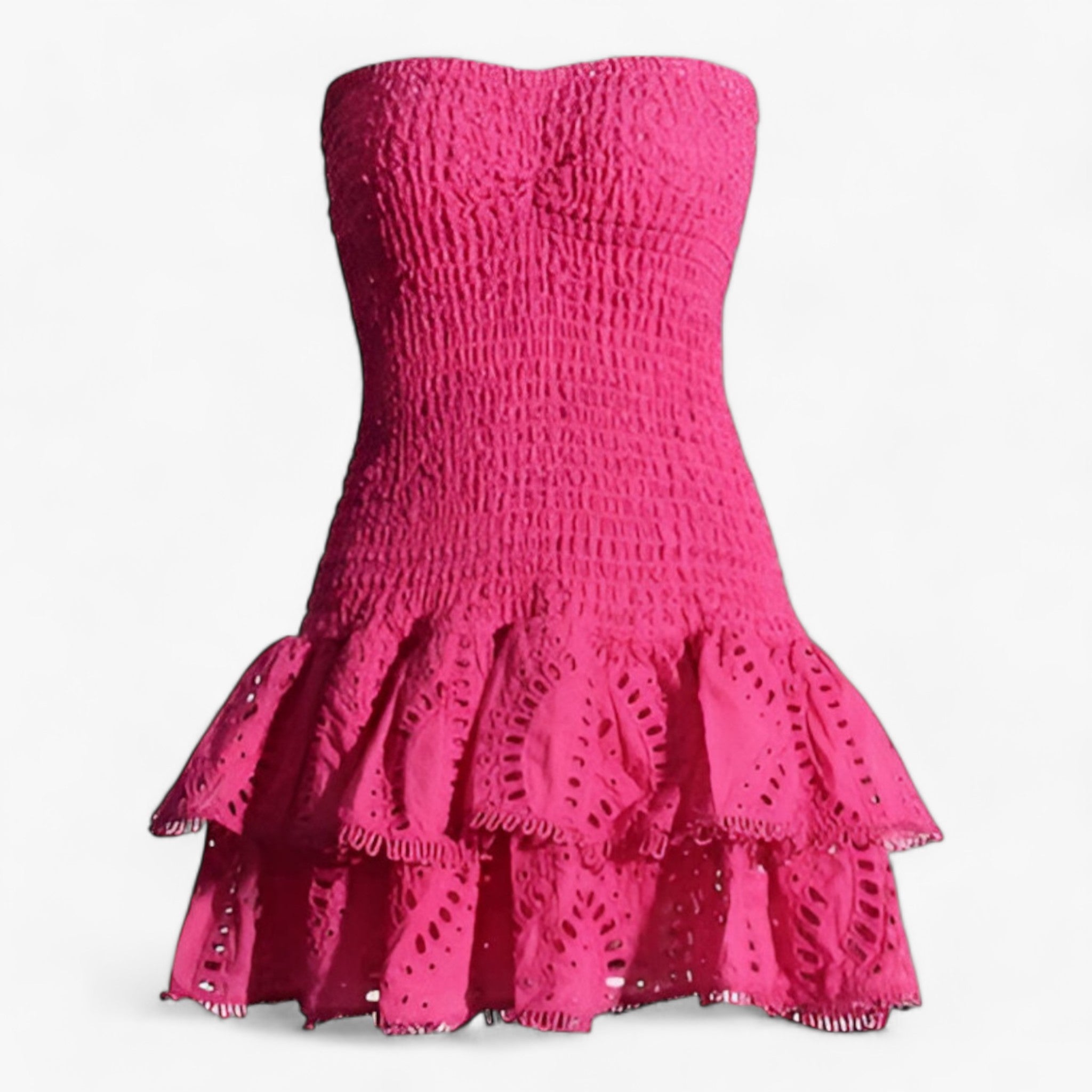 TWOTWINSTYLE | Afslappet kjole til kvinder - Stilfulde patchwork-kant for alsidig brug - Rosa - women's fashion - {{ product_tags }
