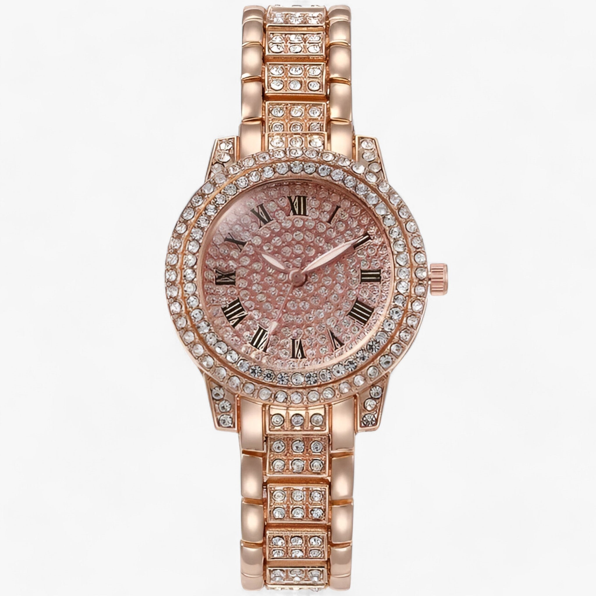 Sasha | Luksuriøse ure med fuld diamantbesætning - Elegant og moderigtigt til kvinder - Roséguld - watches - {{ product_tags }