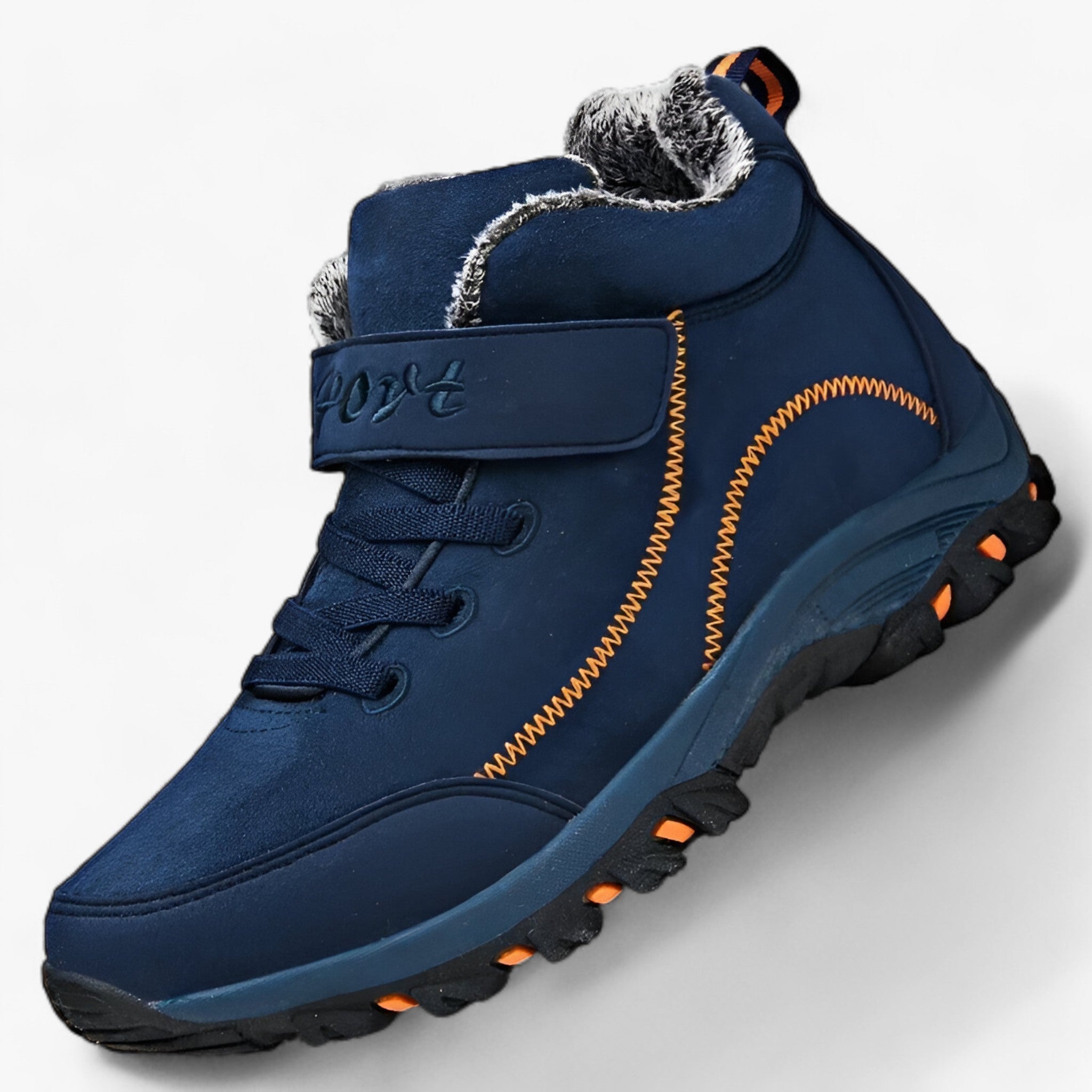 Liam | Høje støvler i vandtæt nubuck - Varm og skridsikker til vinterkomfort - Blå - winter - {{ product_tags }