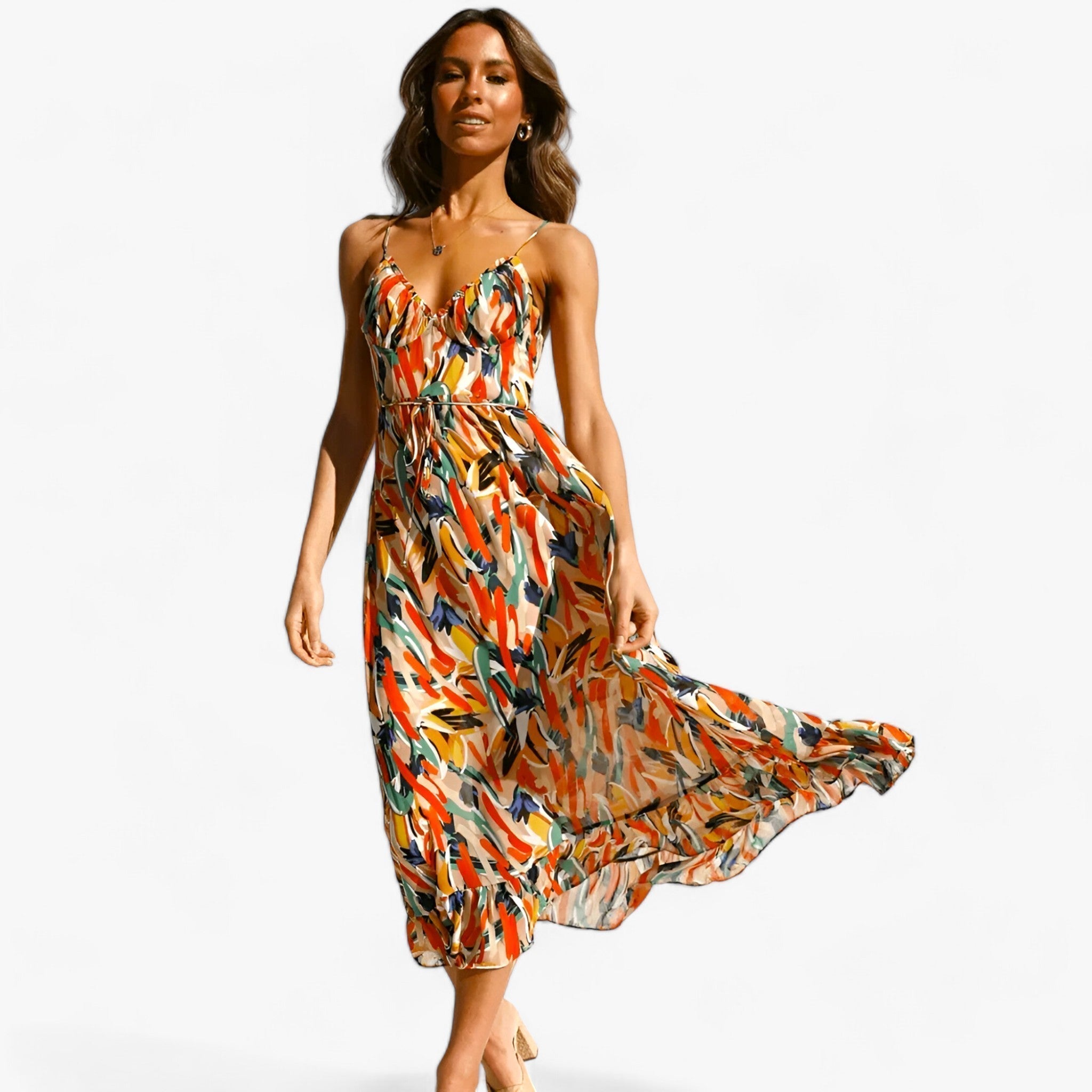 Sienna | Midi-kjole - Enkel elegance til sommereventyr - - SIENNA | Midi-kjole - Enkel elegance til sommereventyr- $25 - {{ product_tags }