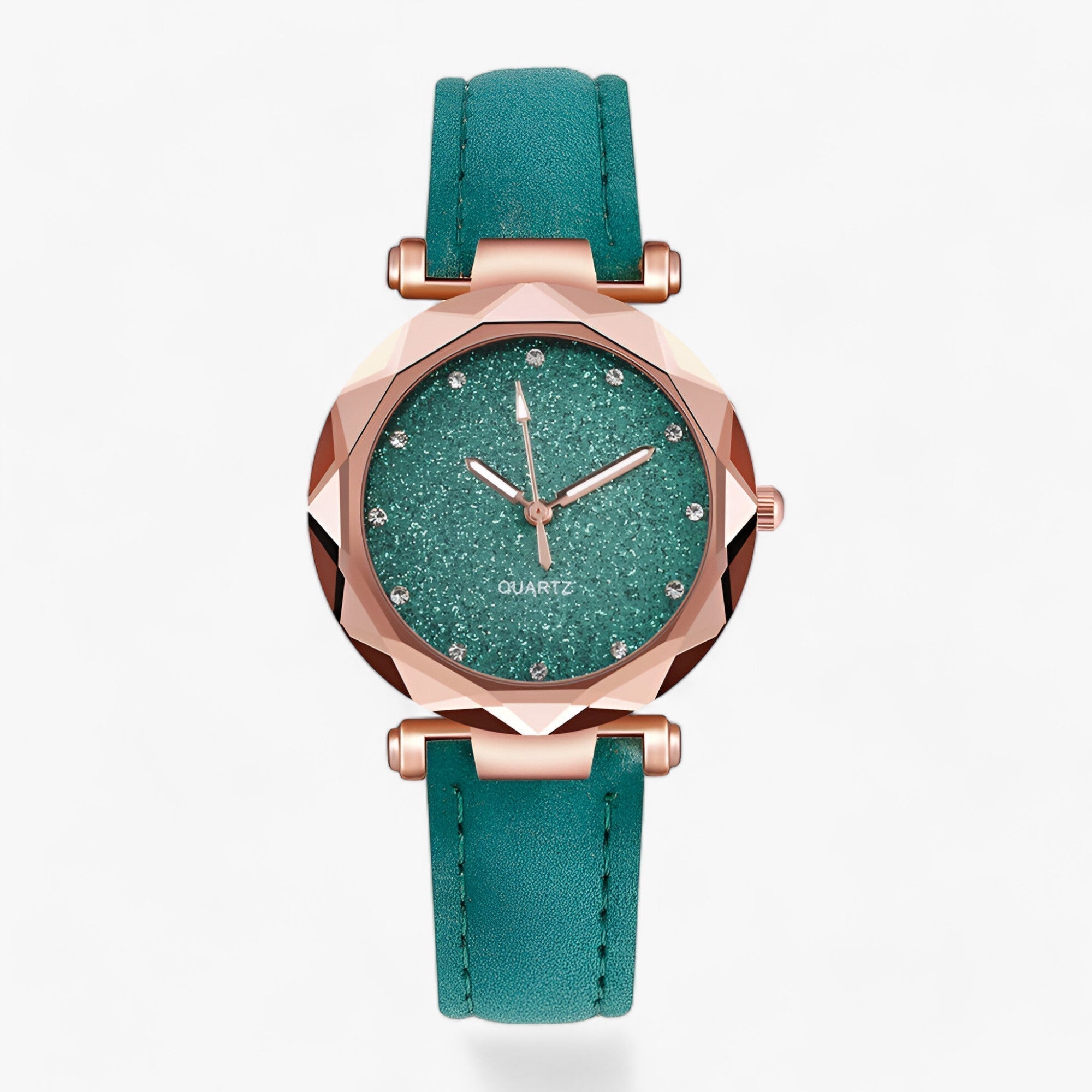Starry | Strass kvarts - Elegant tidtager - Grøn - watches - {{ product_tags }