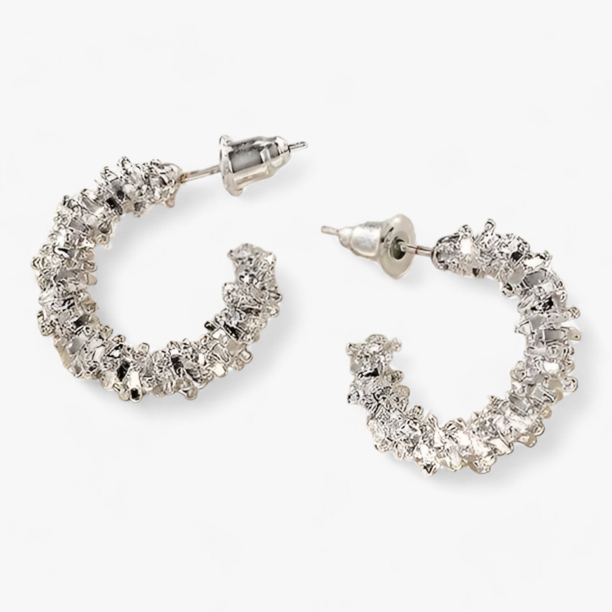Yerik | Tvistede bølger øreringe – Vintage-luksus - Sølvfarve - women's fashion - {{ product_tags }