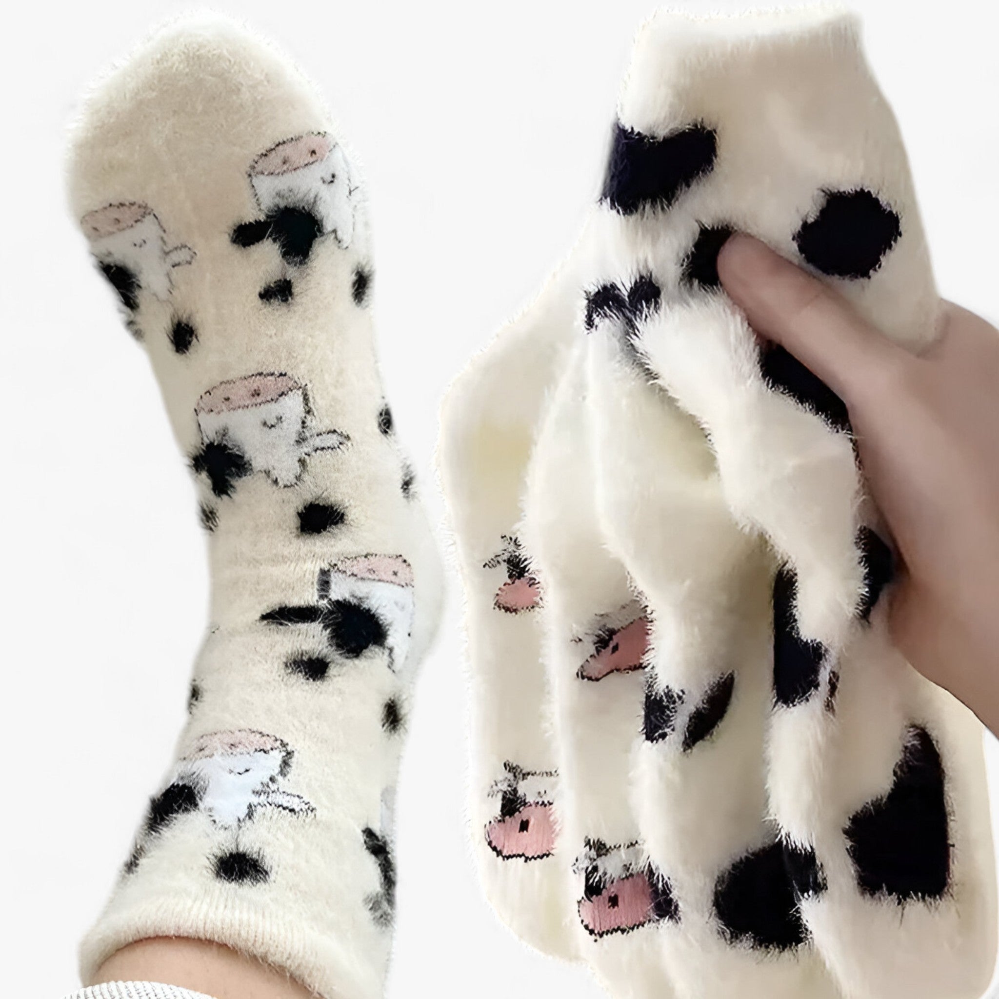 Lani | Plysch-V Ko-sokker - Behagelige og Varme - - winter - {{ product_tags }