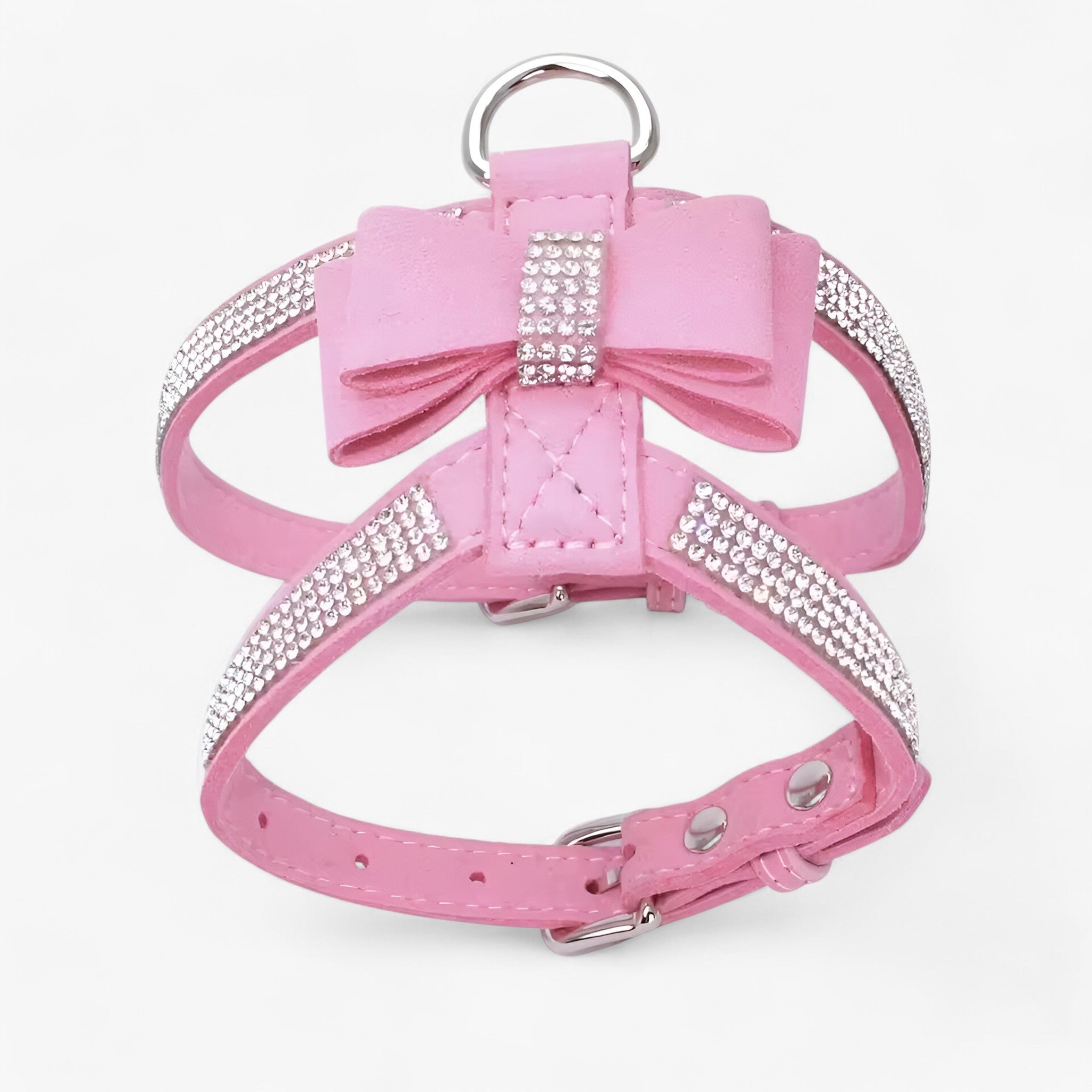 Bella | Fløjlslærredssele med Sløjfe og Strass - - other - {{ product_tags }