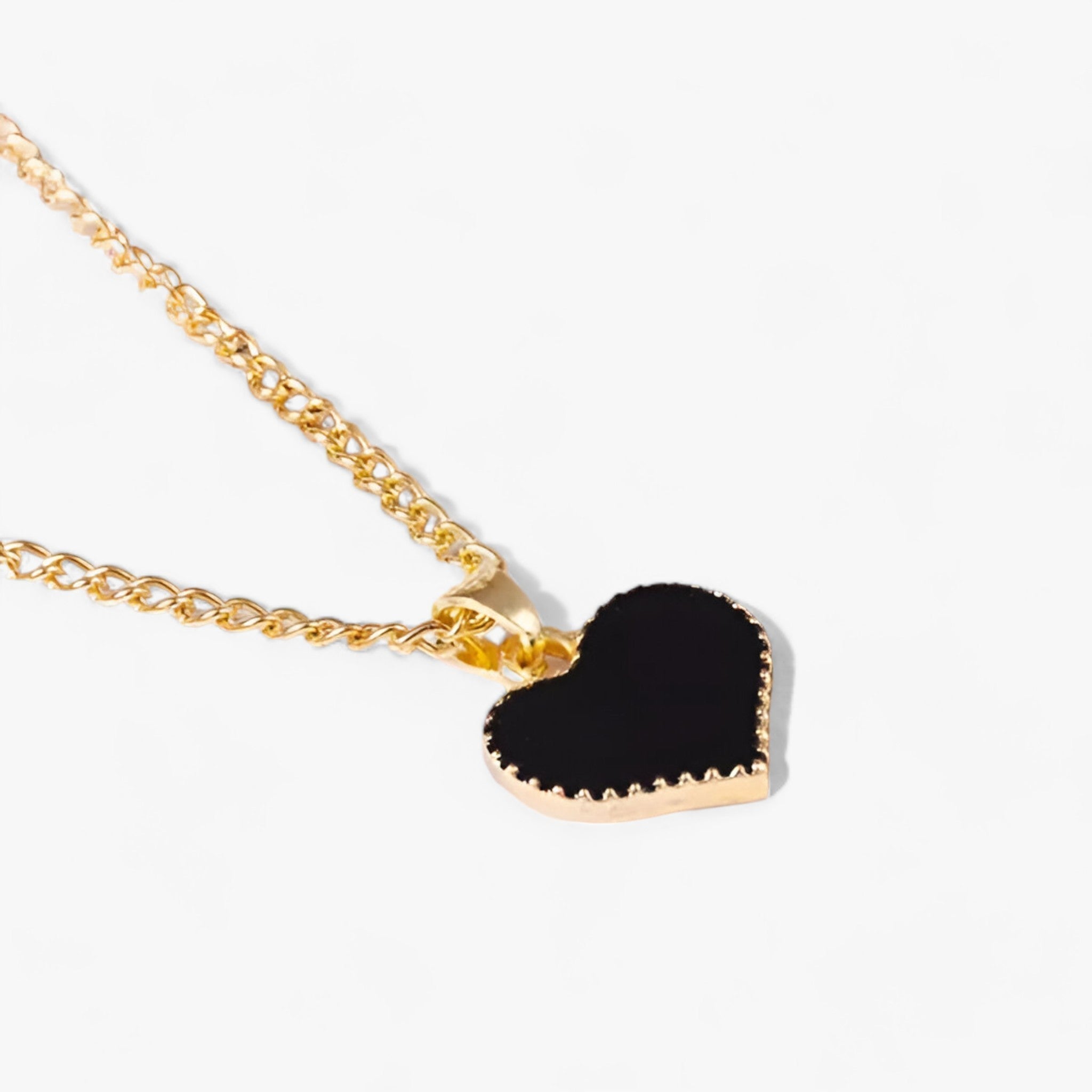 SERENA | Hjertevedhæng-kæde - Perfekt accessory til alle anledninger - Sort - women's fashion - {{ product_tags }