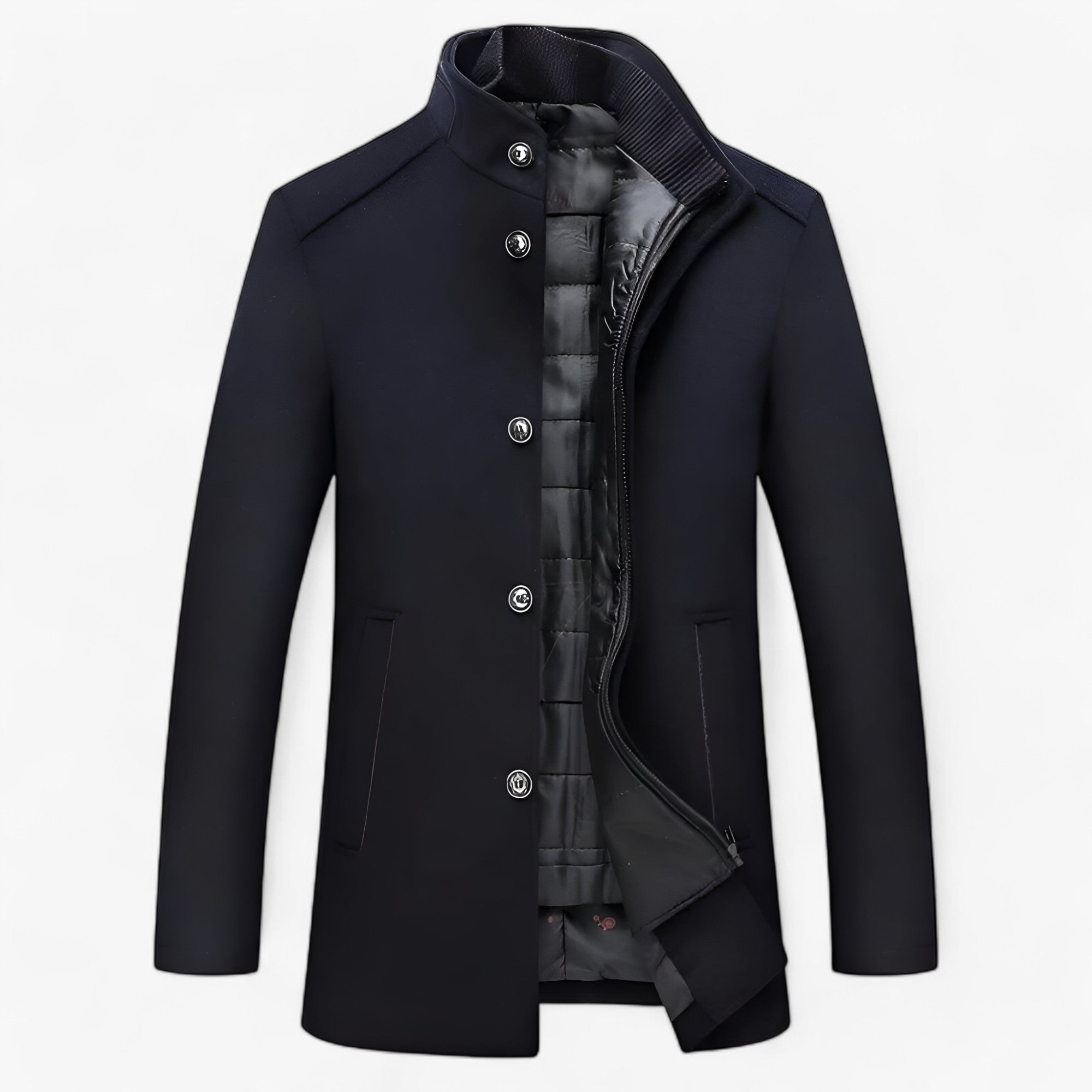 Alexander | Ulltrenchcoat - Premium varme til efterår og vinter - Marineblå - women's fashion - {{ product_tags }