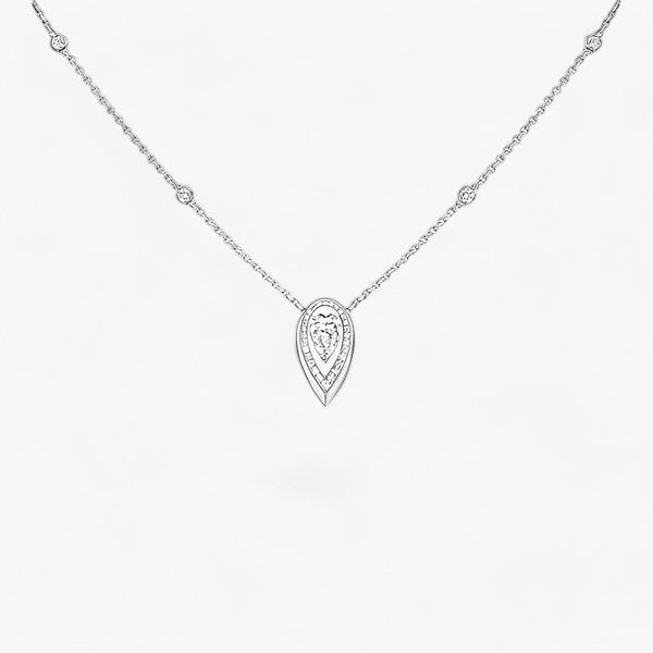 Nathalie | Vanddråber Halskæde - Elegant og Glitrende - Sølv - other - {{ product_tags }