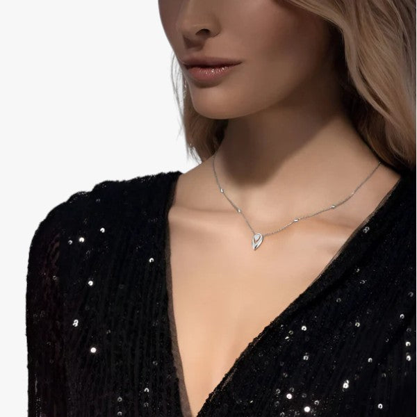 Nathalie | Vanddråber Halskæde - Elegant og Glitrende - - other - {{ product_tags }
