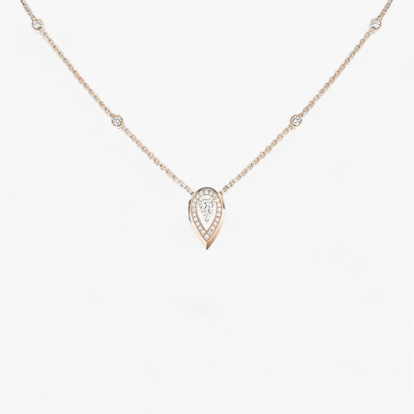 Nathalie | Vanddråber Halskæde - Elegant og Glitrende - Rosaguld - other - {{ product_tags }