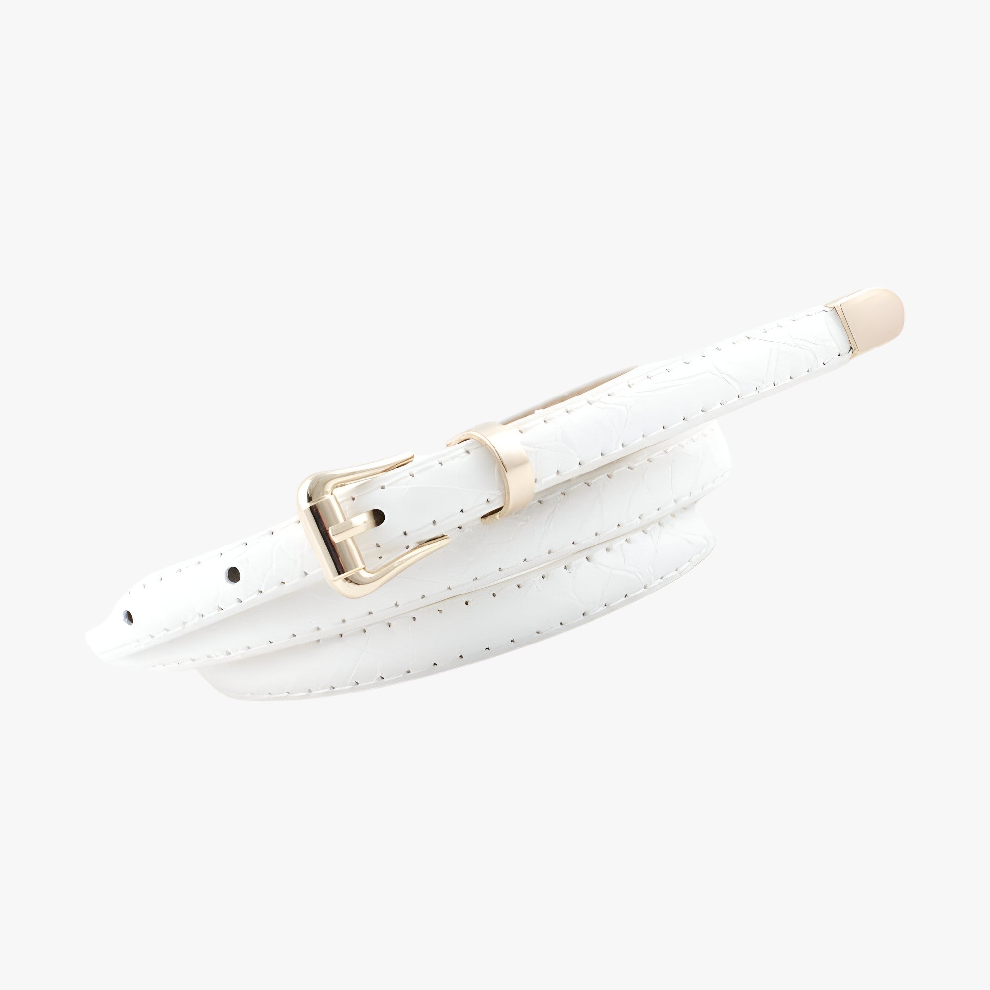 Stilfull | Damernes ormskinnsmønsterbælte - Elegant og trendy - Hvid - women's fashion - {{ product_tags }
