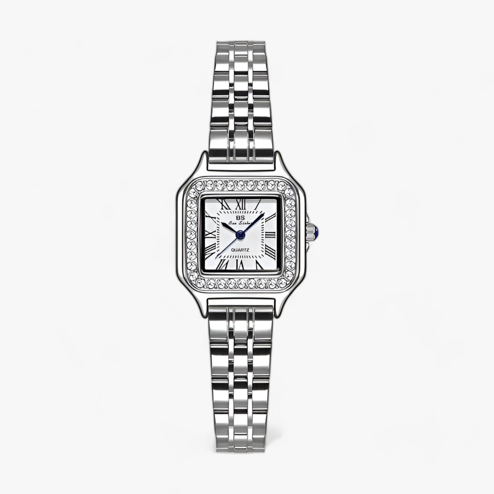 Luksuriøs firkantet | Dameur - Strass-Glans - Hvid - watches - {{ product_tags }