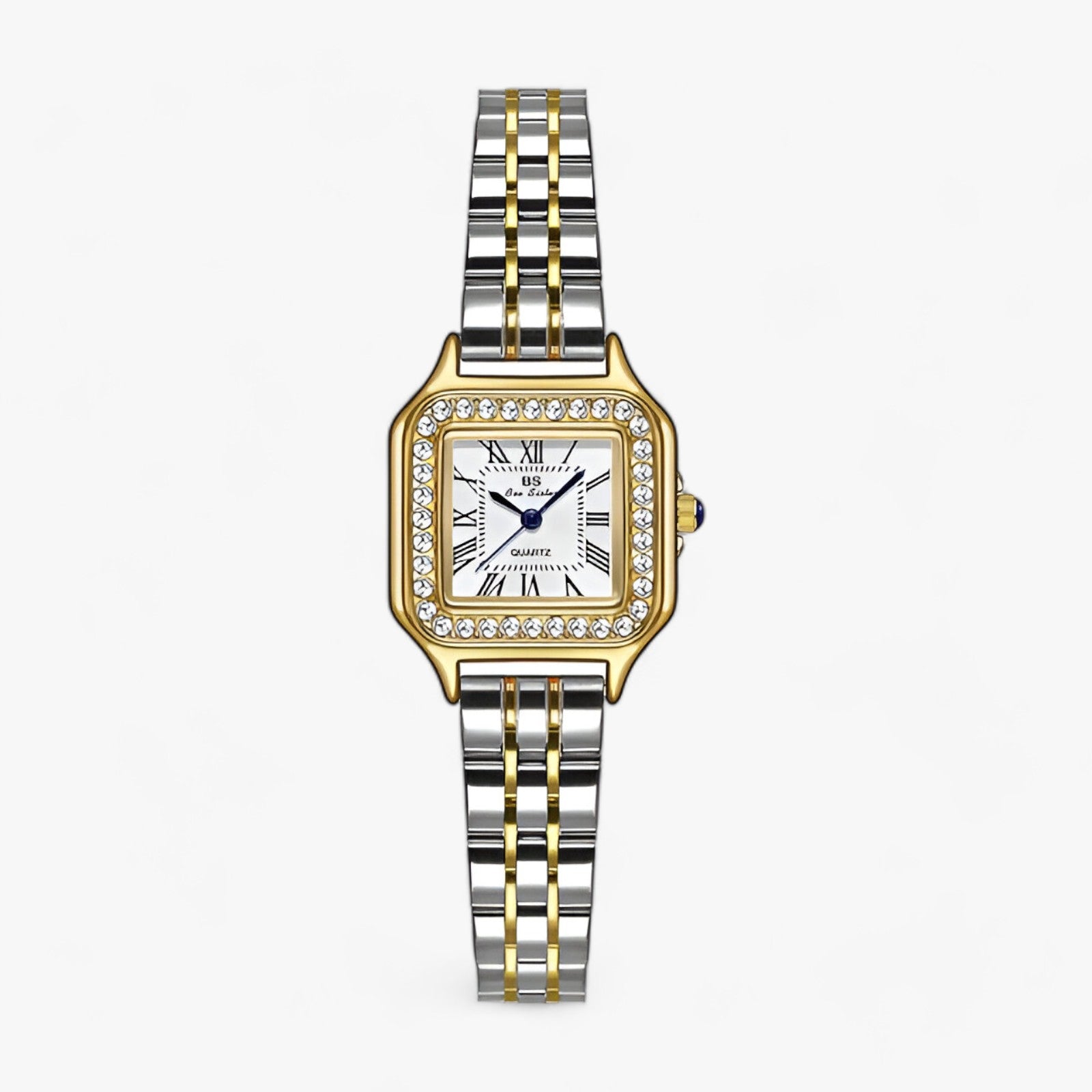 Luksuriøs firkantet | Dameur - Strass-Glans - Sølv - watches - {{ product_tags }
