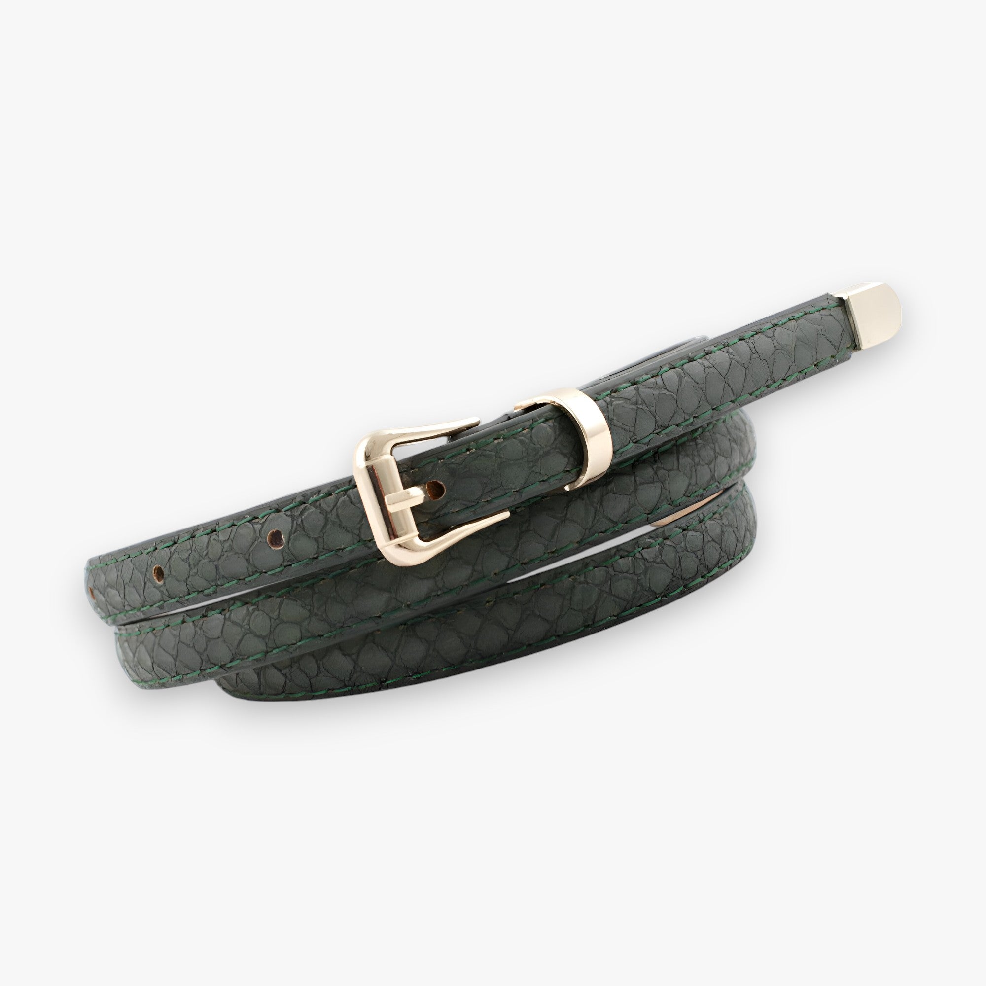 Stilfull | Damernes ormskinnsmønsterbælte - Elegant og trendy - Grøn - women's fashion - {{ product_tags }