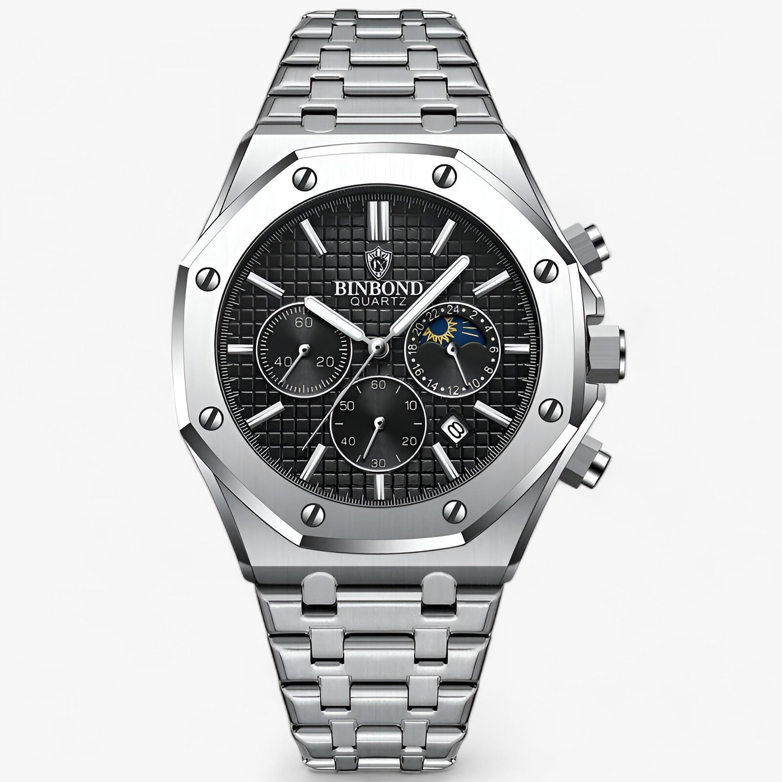 Lucas | Ur til mænd - Pålidelig ydeevne og slankt design - Sølv Sort - watches - {{ product_tags }