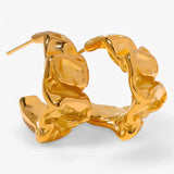 LIVIA | Abstract gold earrings - Elegant accents for all occasions