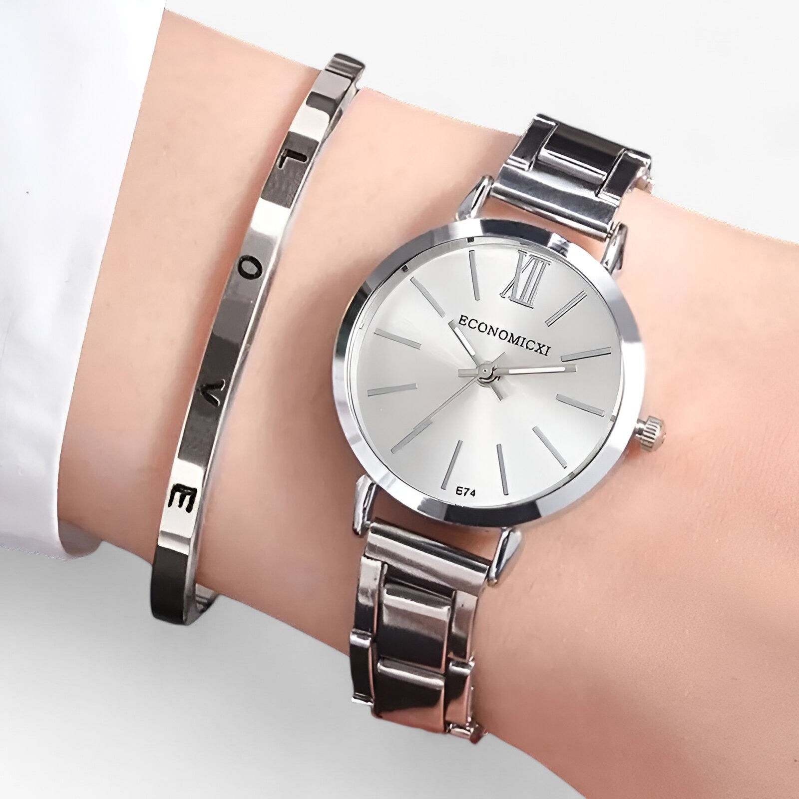 ELOISE | Digital legering ur - Elegant design til tidløs stil - Sølvsæt - watches - {{ product_tags }