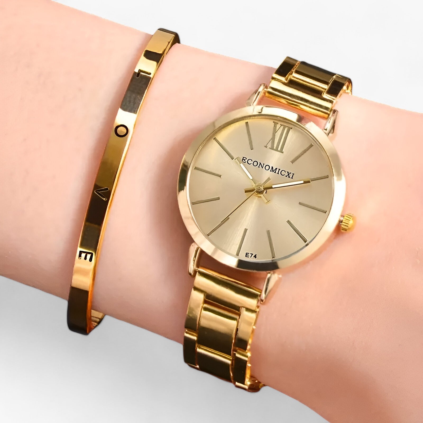 ELOISE | Digital legering ur - Elegant design til tidløs stil - Guldsæt - watches - {{ product_tags }