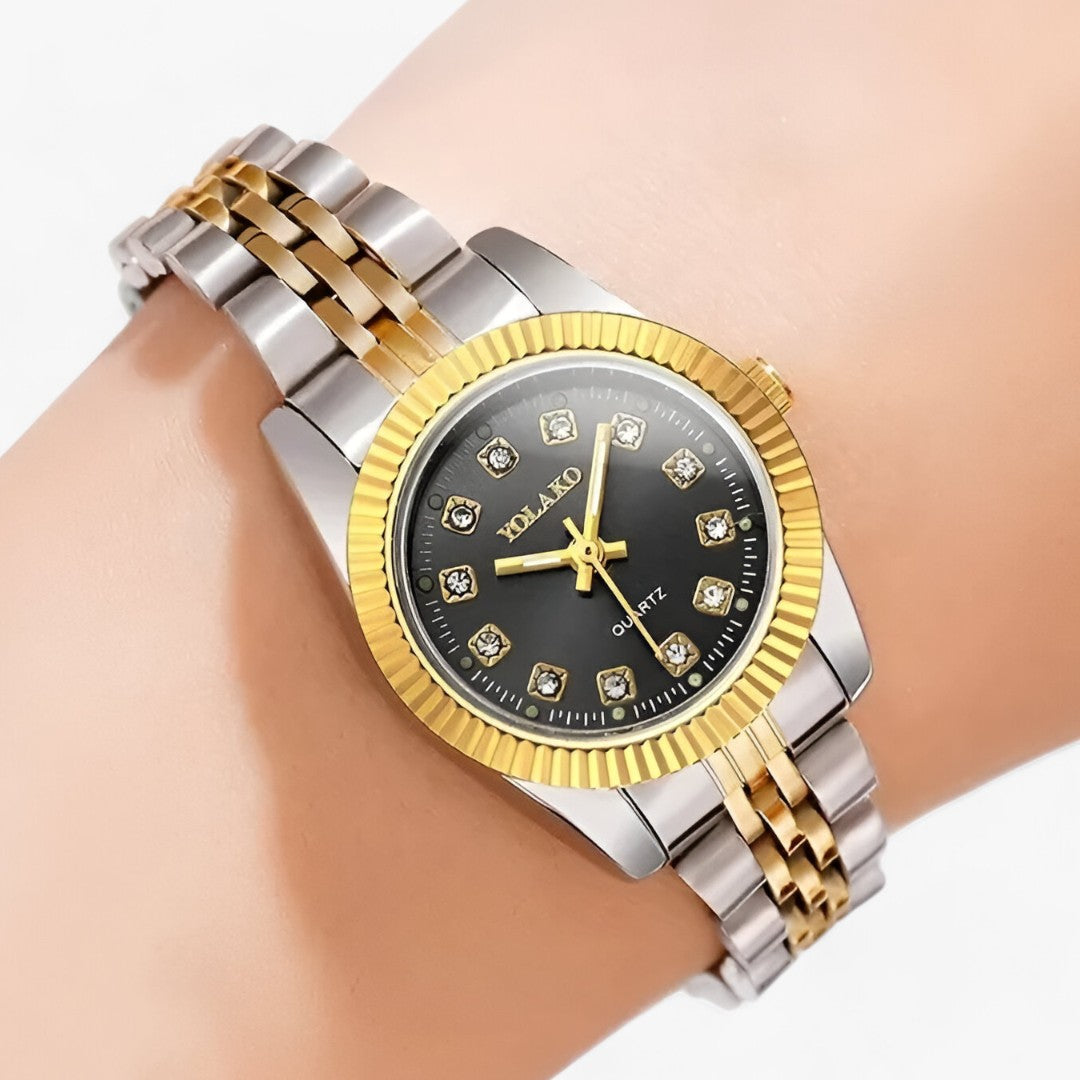 FELICITY | Rund Guld-Armbandsur - Moderigtigt og funktionelt tilbehør - - watches - {{ product_tags }