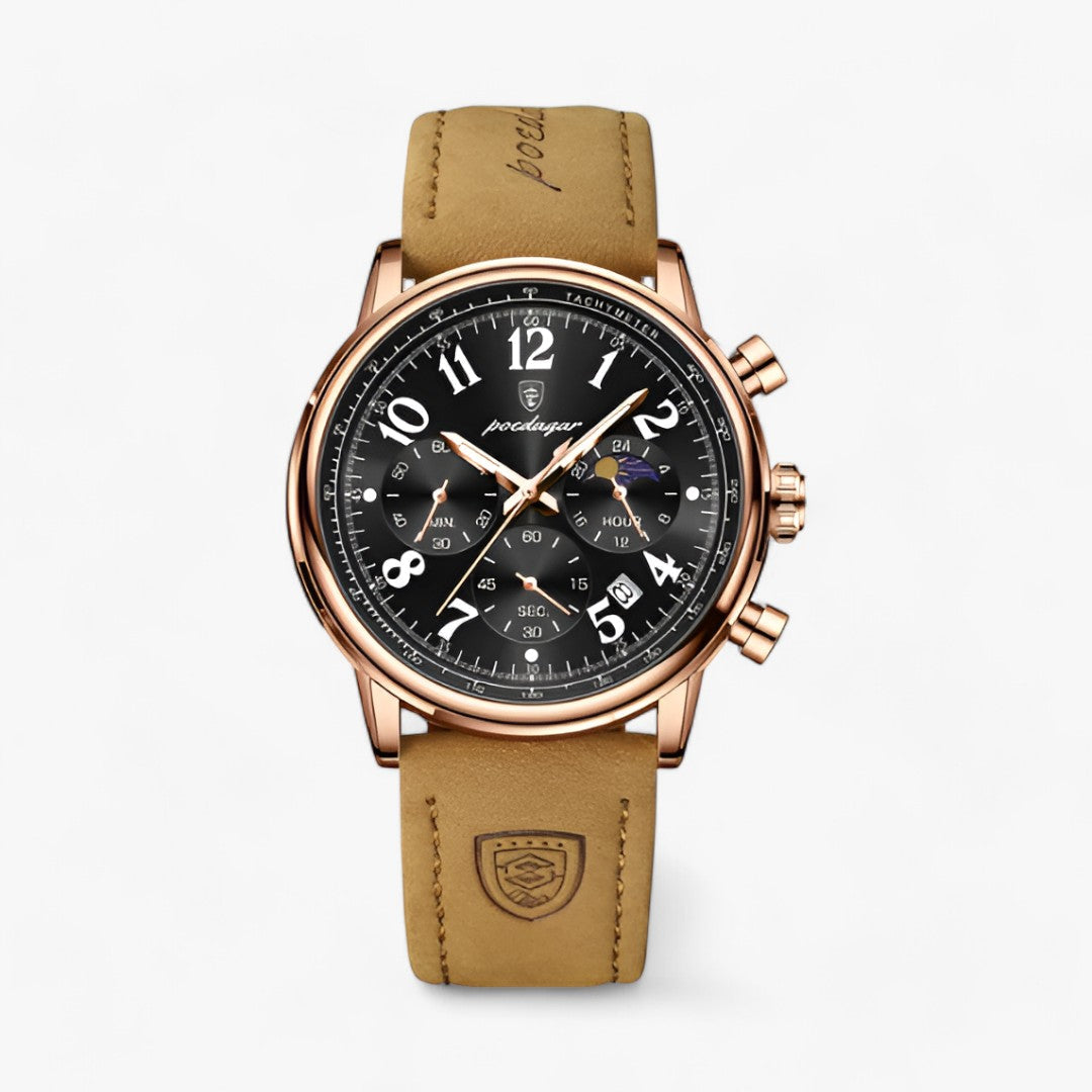 POEDAGAR | Luksuriøs Militær-Sportur - Vandtæt & Luminøs - Roséguld Sort - watches - {{ product_tags }