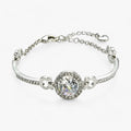 Kristallglans | Platiniumbelagt kobberarmbånd - Elegant glitter