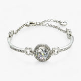 Kristallglans | Platinum-Plated Copper Bracelet - Elegant Glitter