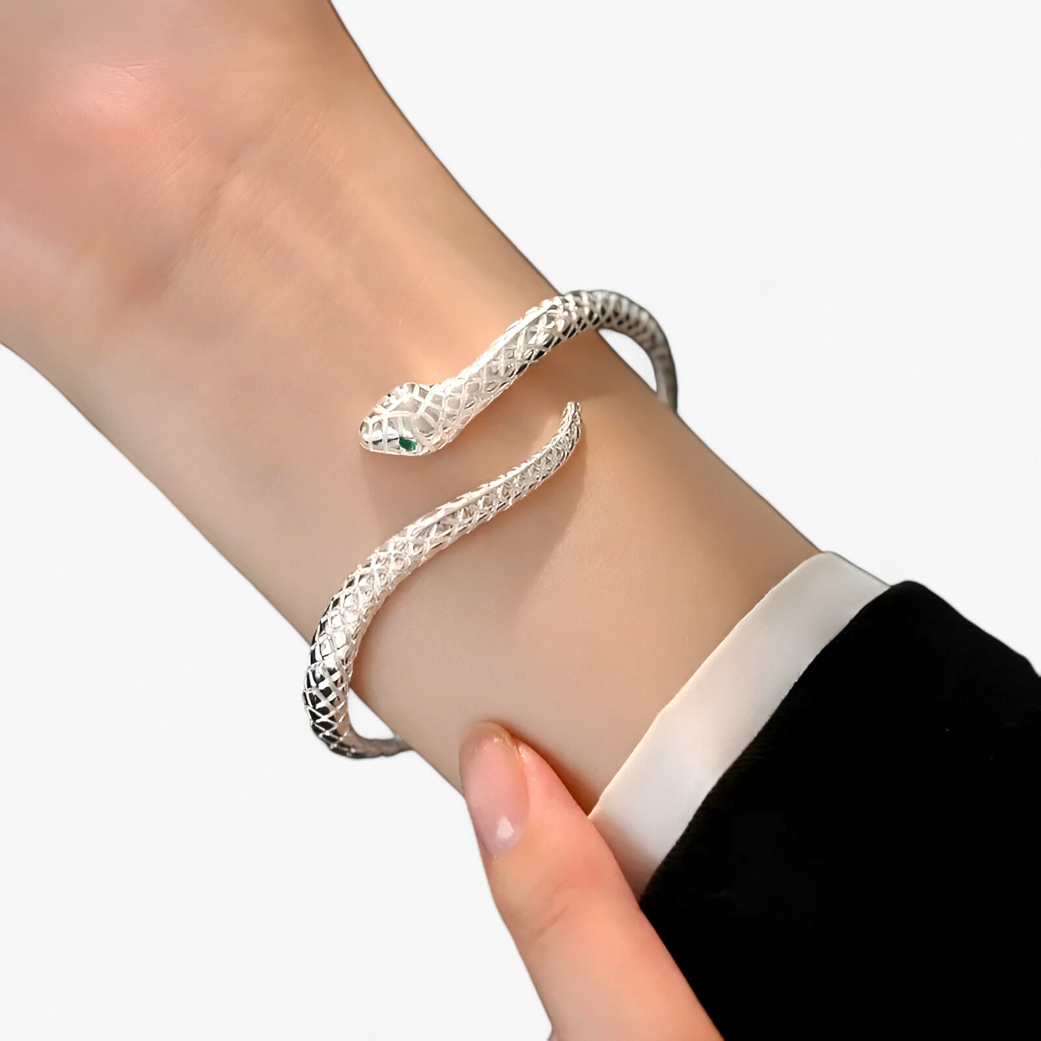 Hannah | Slangarmbånd – Charm og elegant sølv - - other - {{ product_tags }
