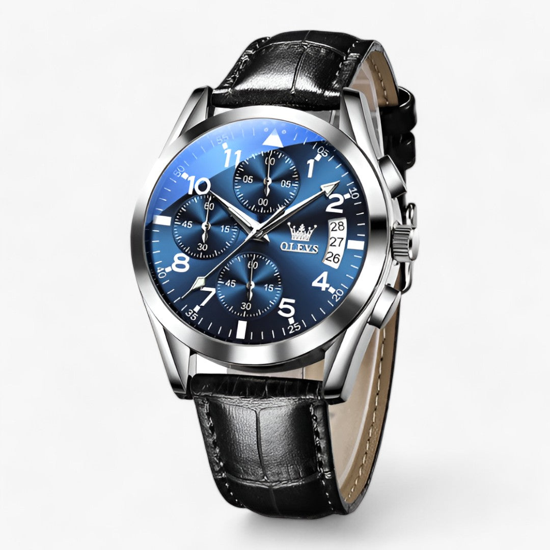 Vanguard | Lysende Kvartsur - Elegant & Vandafvisende - Sort blå - watches - {{ product_tags }