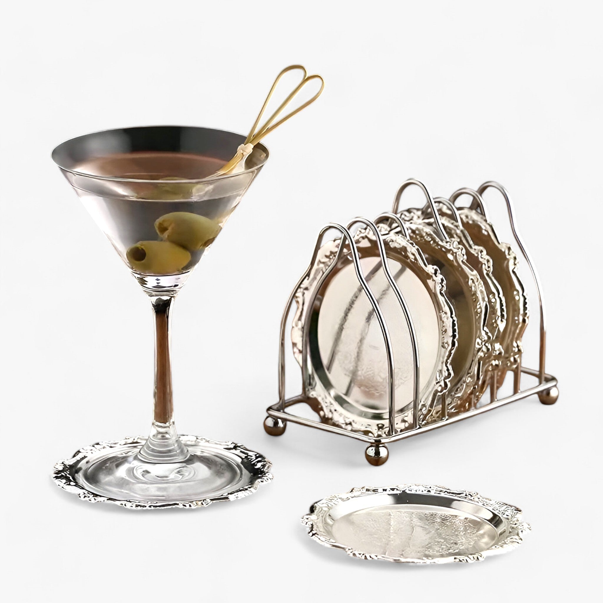 Cocktailunderlæg | 6stk Guld Zinklegering - Vintage belagt Bar Dekor - - house & garden - {{ product_tags }