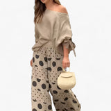Agnes | Casual 2-piece set - Simple style with loose geometric pattern