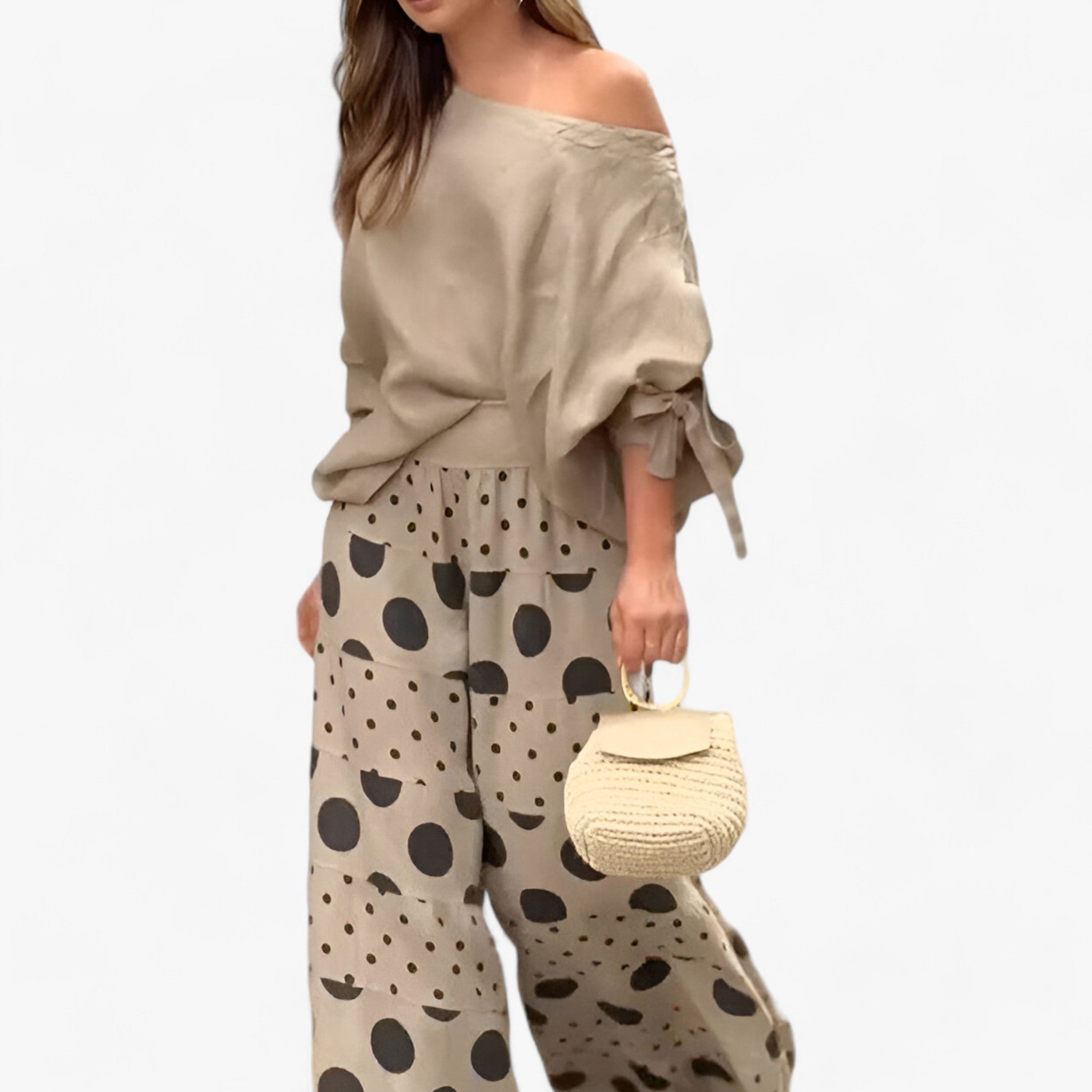 Agnes | Afslappet 2-delt sæt - Enkel stil med løst geometrisk mønster - - women's fashion - {{ product_tags }