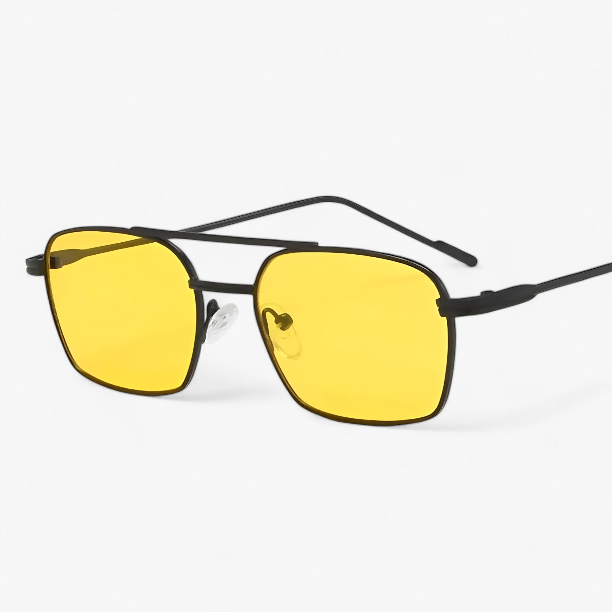 RETRO | Vintage Metal Solbriller - Ideelt til øjenværn - Sort-Gul - men's fashion - {{ product_tags }