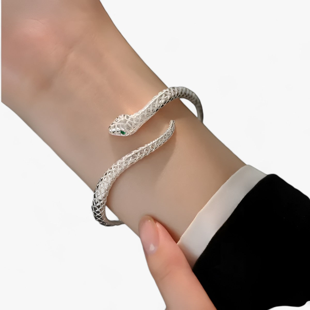 Elise | Sølvfarvet ormsmykke-armbånd - Smukt og stilfuldt - - watches - {{ product_tags }